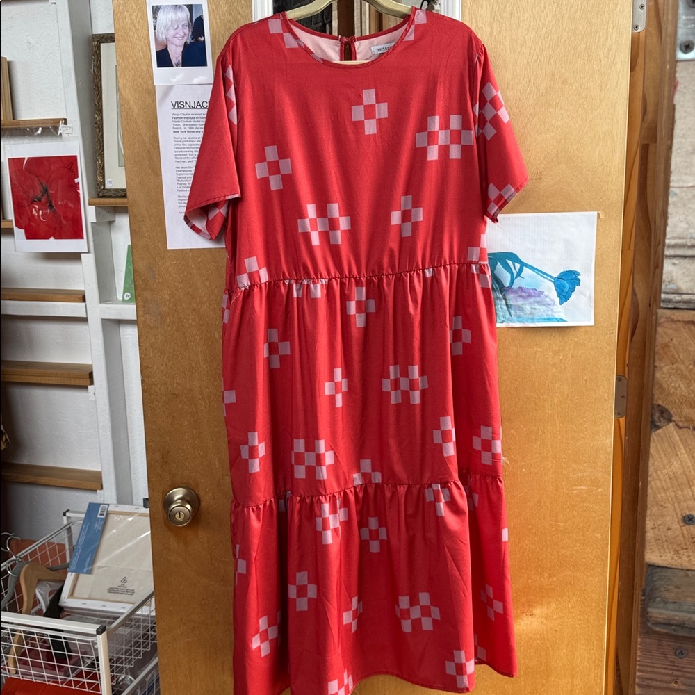 Orange Squares Dress